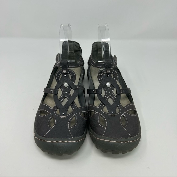 JBU by Jambu Sydney Charcoal Gray Flat T Strap Memory Foam Sandals Size 9 - Picture 4 of 12